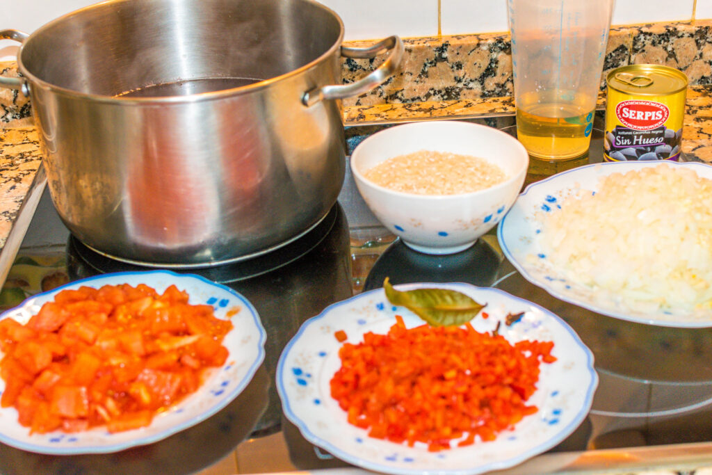 ingredientes arroz con navajas y berberechos